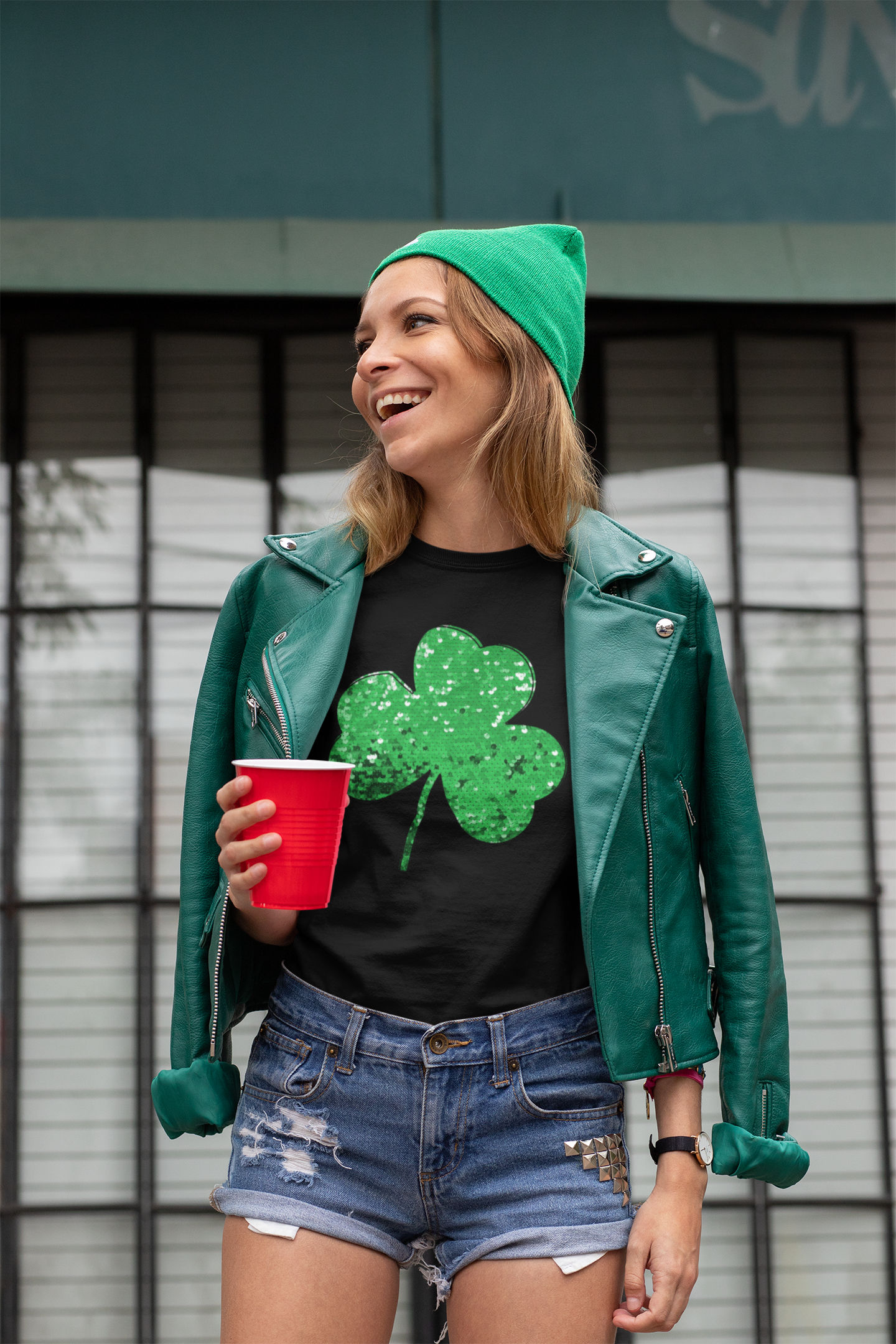 Sparkling Shamrock Women's Tee for St. Patrick's Day Celebrations