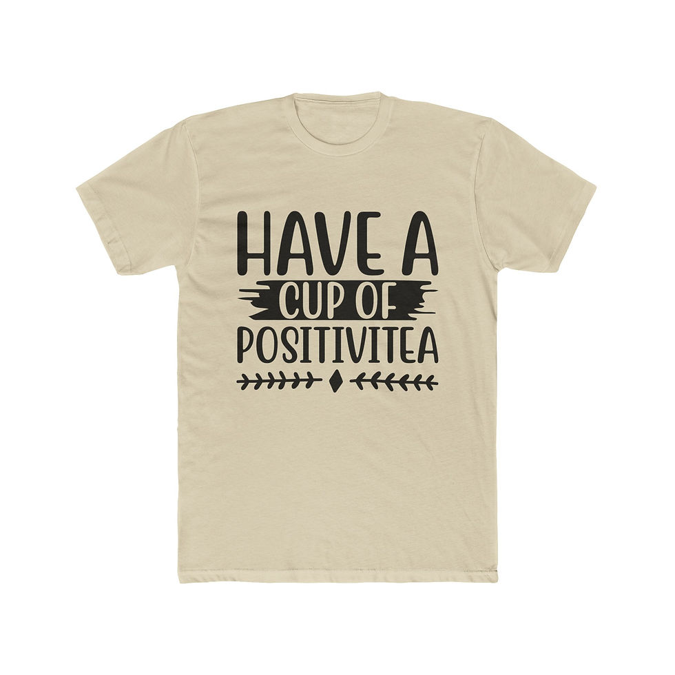 Thumbnail: Men's Positive Vibes Motivational Soft Cotton T-shirt - Feel Good Apparel