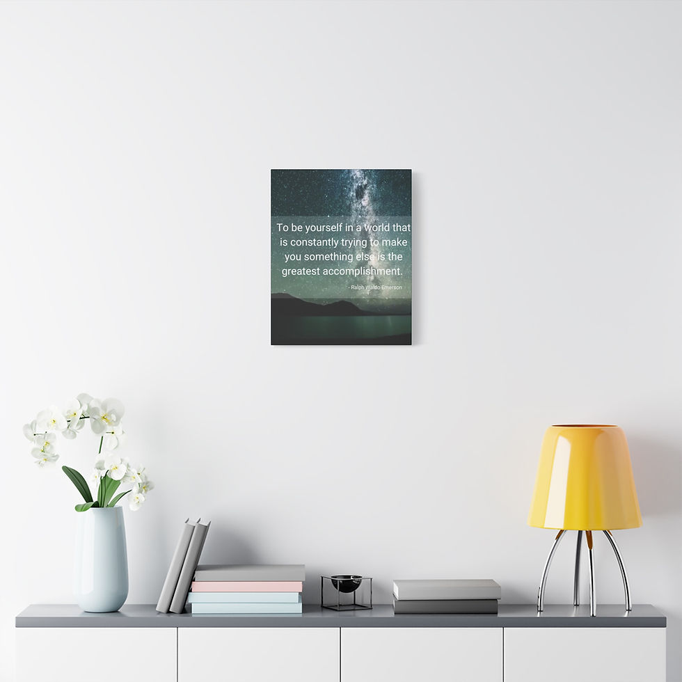 Thumbnail: Inspirational Wall Canvas — "To be yourself..." Ralph Waldo Emerson Quote