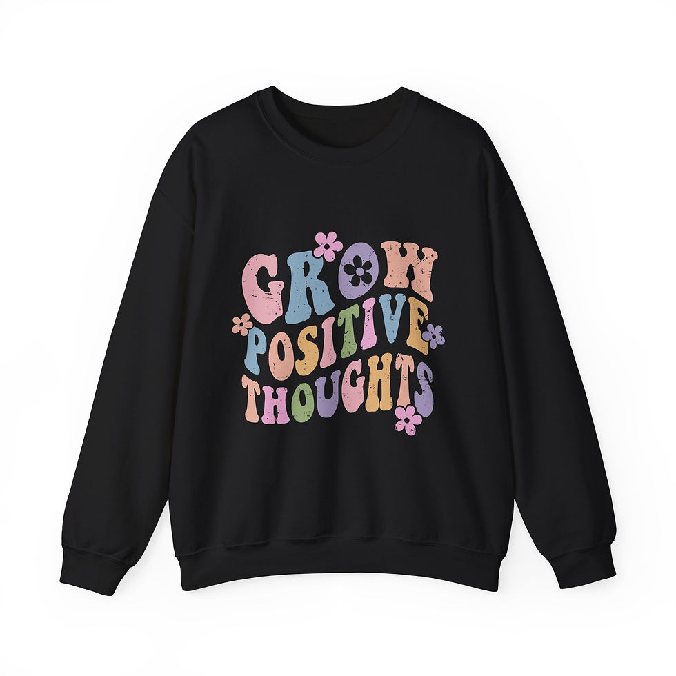 Thumbnail: Grow Positive Thoughts Crewneck Sweatshirt - Women's Heavy Blend™ Good Vibes