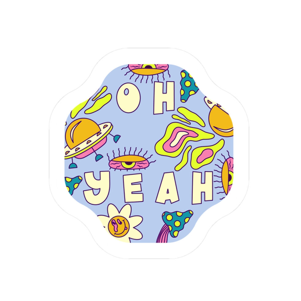 Thumbnail: Vibrant "Oh Yeah" Kiss-Cut Stickers for Fun Personalization