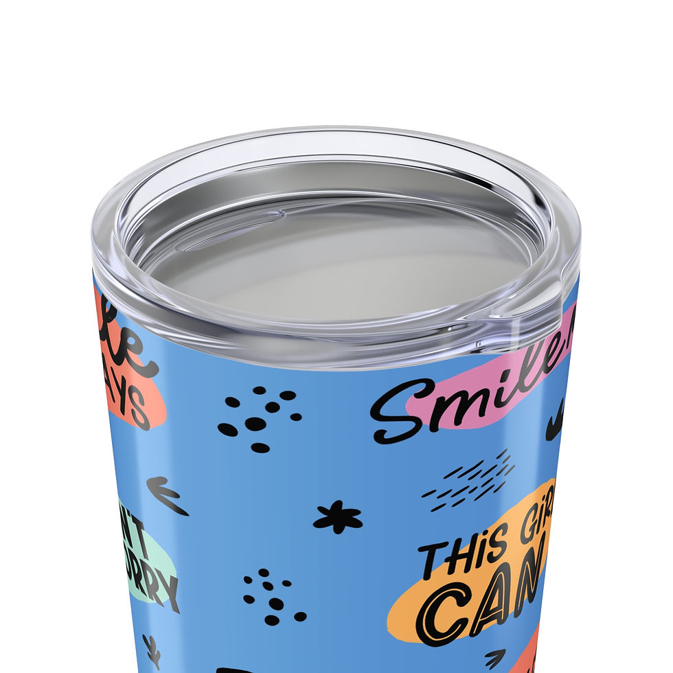 Thumbnail: Positive Vibes 20oz Tumbler - Motivational Drinkware for Joyful Living - Blue