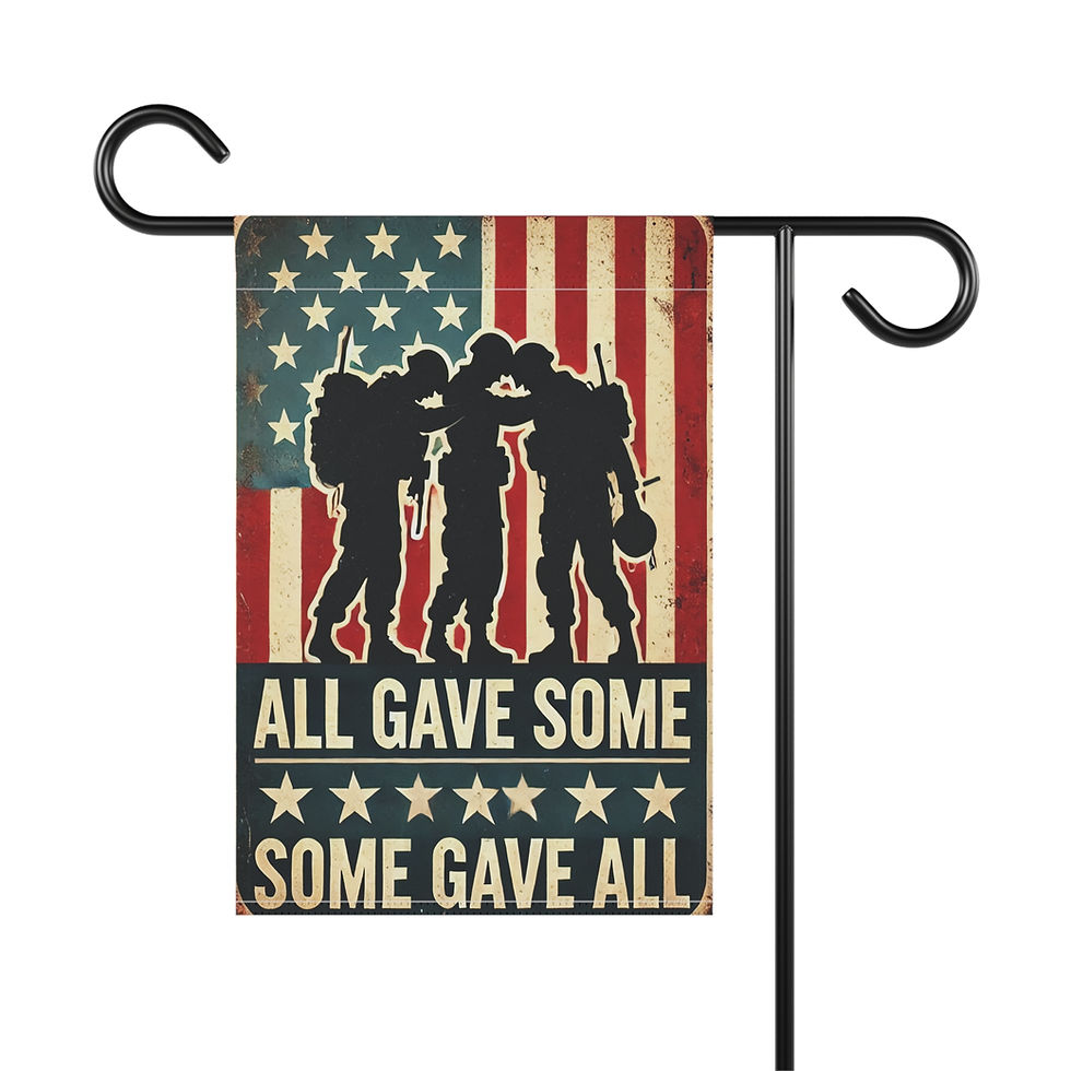 Thumbnail: Patriotic  American Flag Garden Banner - All Gave Some