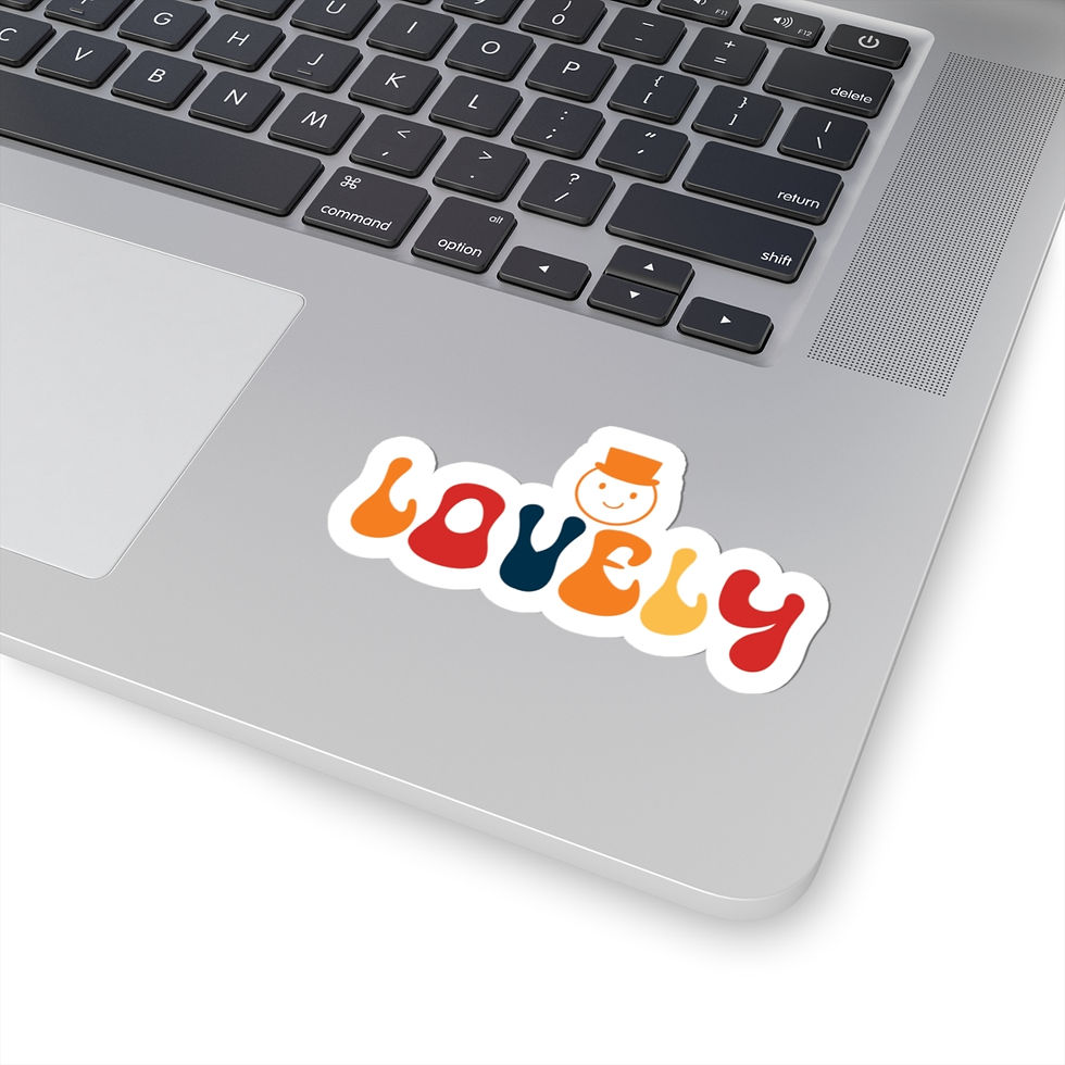 Thumbnail: Motivating Colorful 'Lovely' Kiss-Cut Stickers for Positivity Accessories