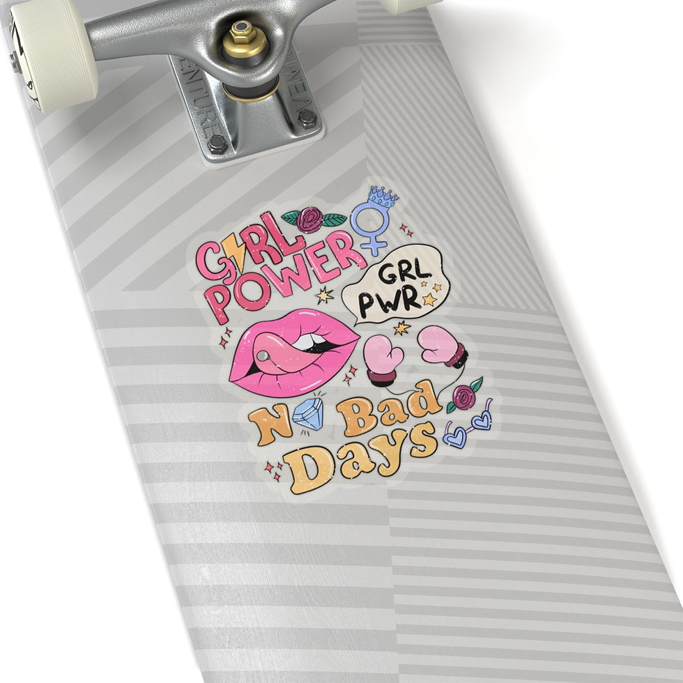 Thumbnail: Girl Power Kiss-Cut Stickers - Positive Energy Decor for Her Laptops & Journals