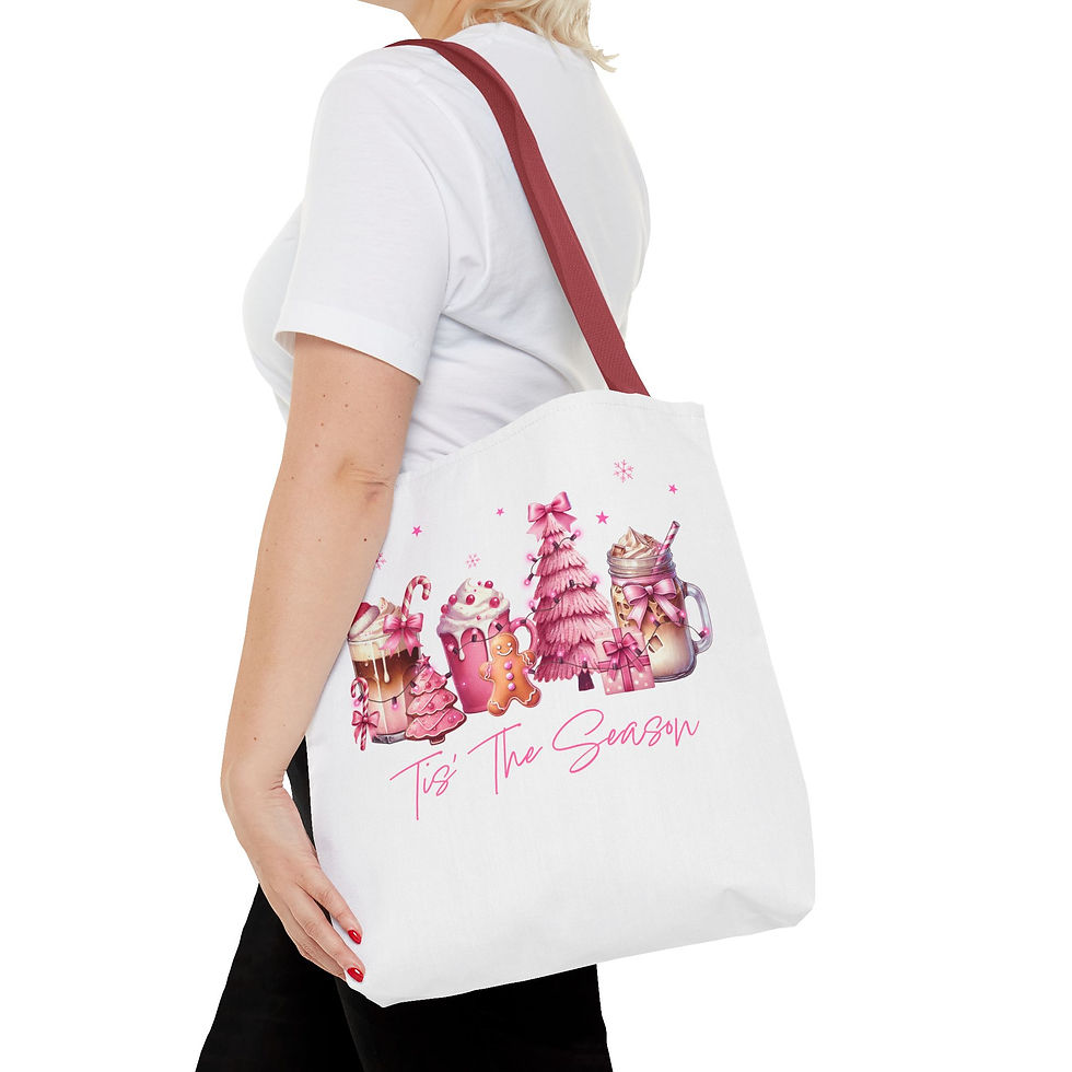 Thumbnail: Festive Holiday Tote Bag - 'Tis The Season Design