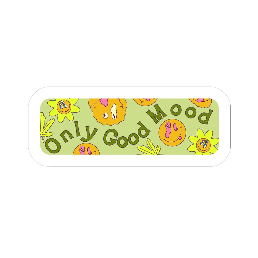 Thumbnail: Only Good Mood Kiss-Cut Stickers - Positive Vibe Decor for Positive Energy