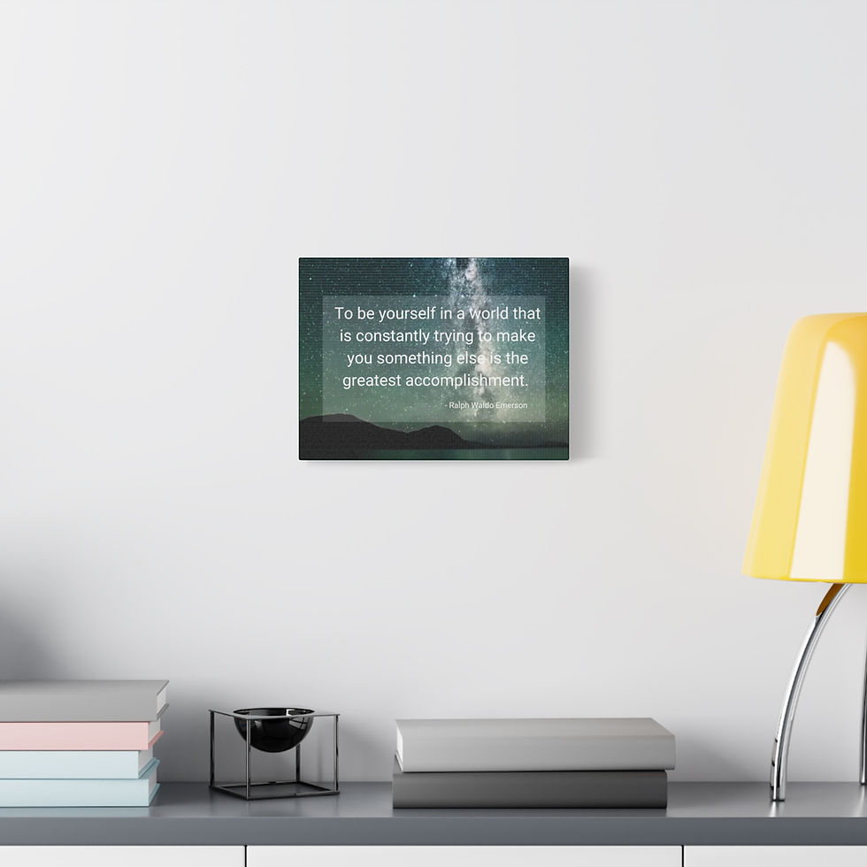 Thumbnail: Inspirational Wall Canvas — "To be yourself..." Ralph Waldo Emerson Quote