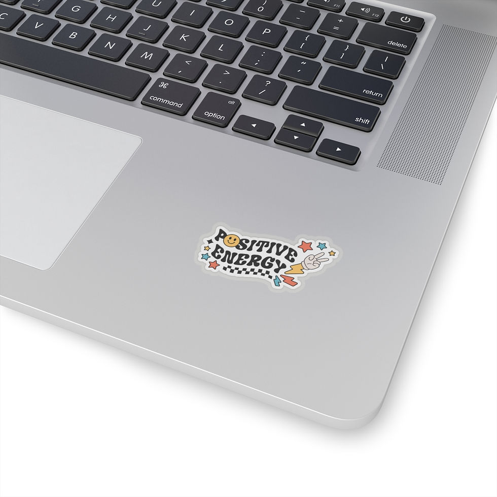 Thumbnail: Positive Energy Kiss-Cut Stickers - Uplifting Vinyl Decals - Express Yourself