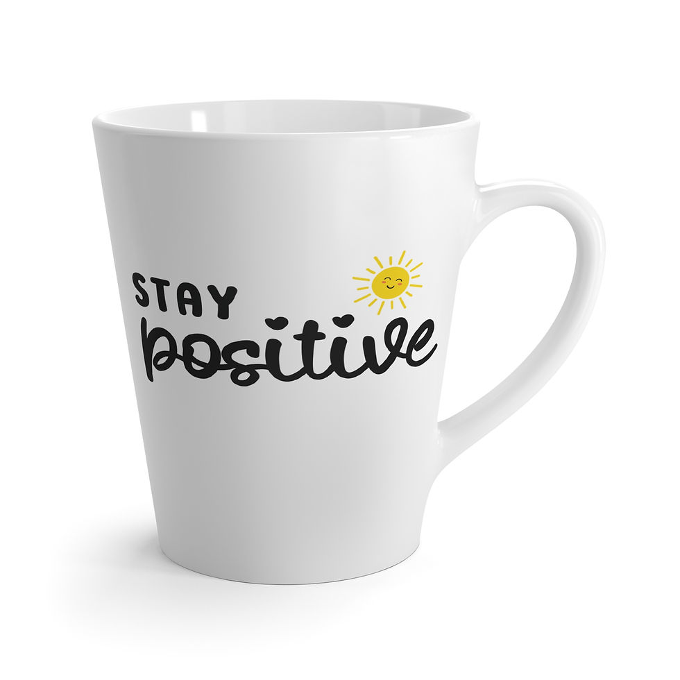 Thumbnail: Positive Vibes Latte Mug - Cheerful Coffee Cup for Daily Inspiration