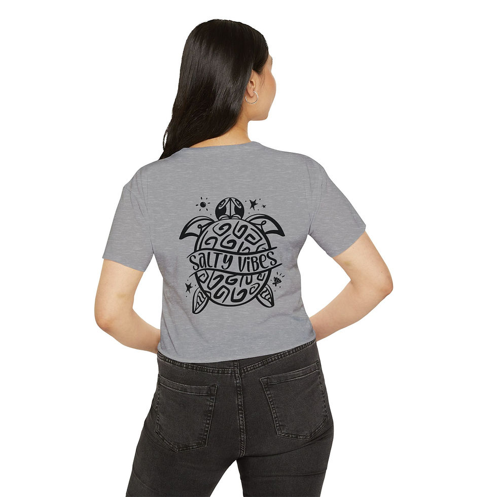 Thumbnail: Salty Vibes Women's Festival Crop Top - Beachy Fun for Summer Events