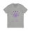 Thumbnail: Just Breathe Purple Lotus Design V-Neck Tee for Mindfulness & Yoga Enthusiasts