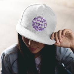 Cool guy wearing a flat bill positive energy hat