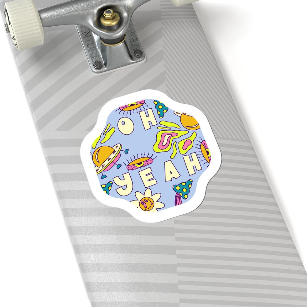 Thumbnail: Vibrant "Oh Yeah" Kiss-Cut Stickers for Fun Personalization