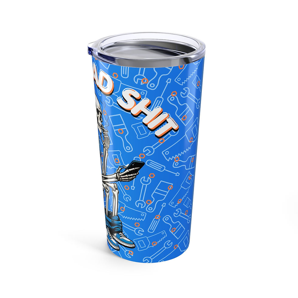 Thumbnail: Funny Skeleton Tumbler 20oz - Doing Dad Sh!t Humor Travel Cup for Dads