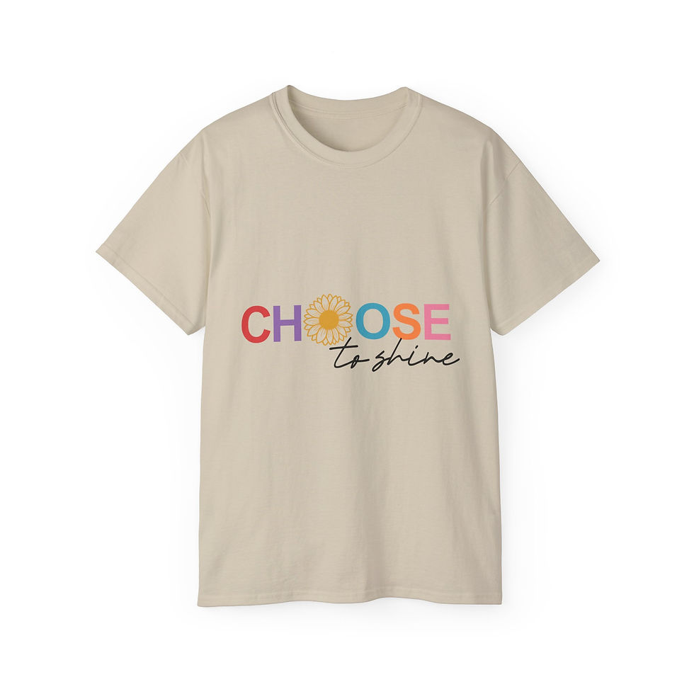 Thumbnail: Inspirational Soft Cotton Women's Tee - Choose to Shine Positive Energy T-shirt