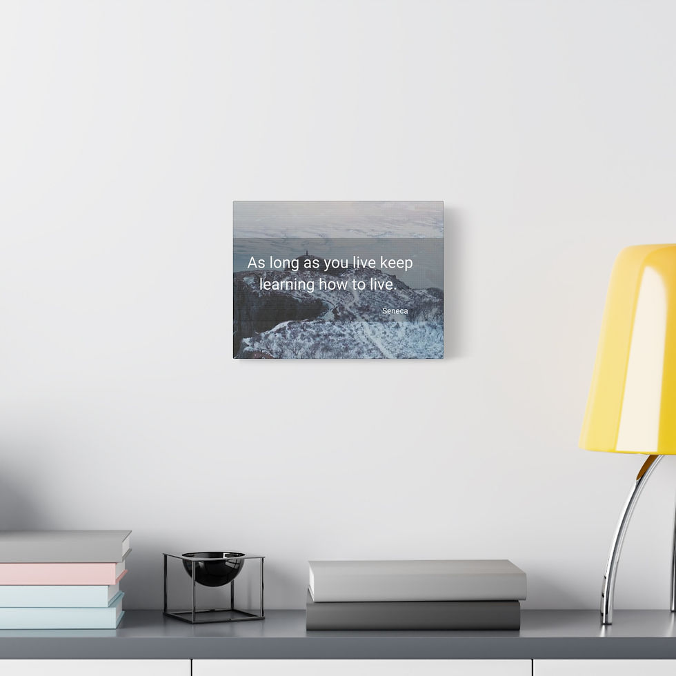 Thumbnail: Motivational Canvas Wall Art — "As long as you live..." — Seneca Positive Vibes