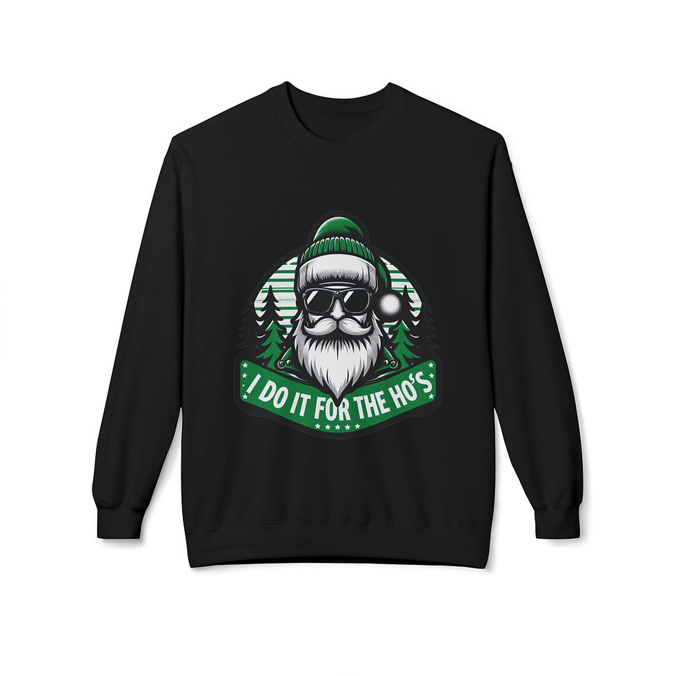 Thumbnail: I Do It For The Ho's Men's Crewneck Sweatshirt - Cozy Holiday Humor