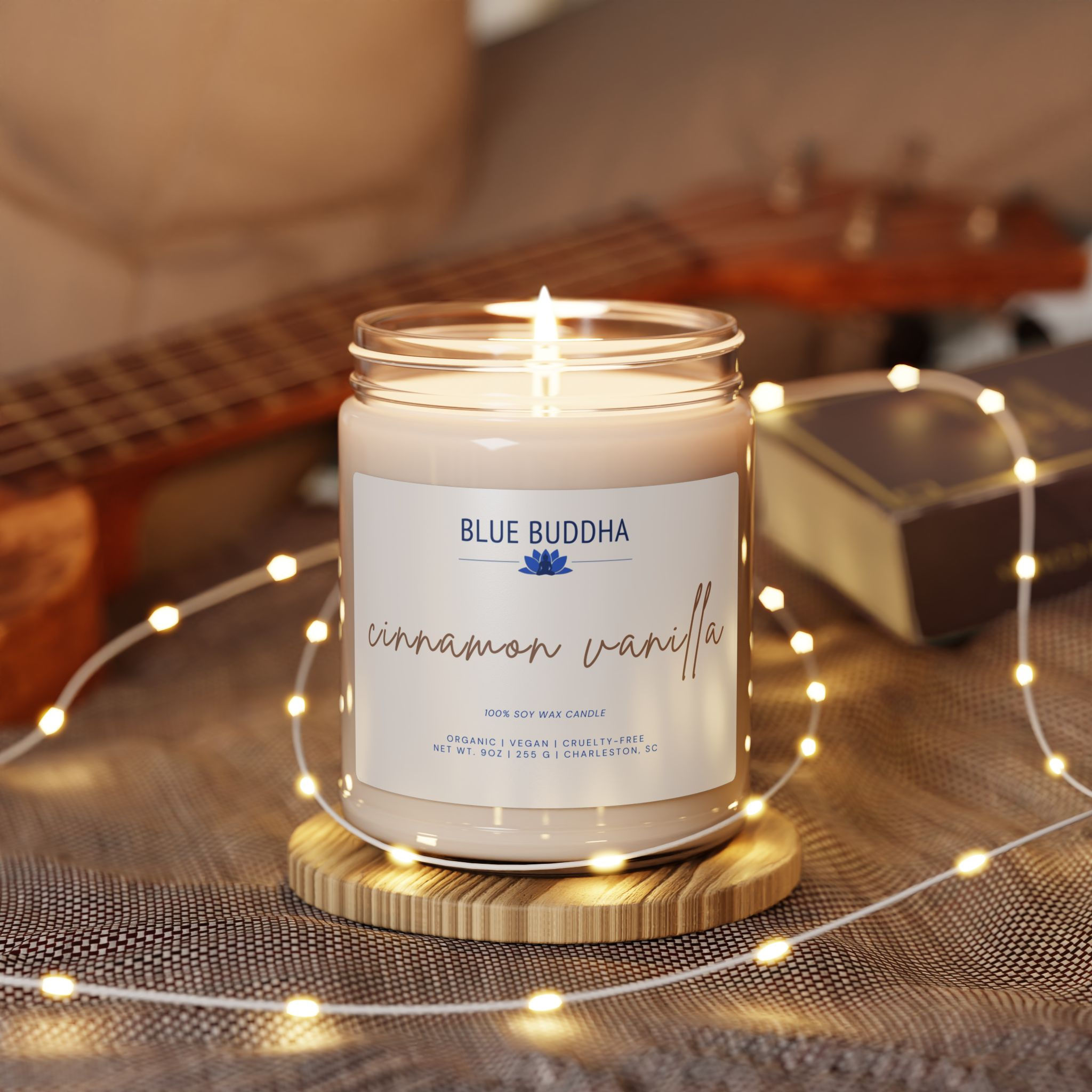 Cinnamon Vanilla Scented Soy Candle – Relaxing Aromatherapy for Home & Gifts