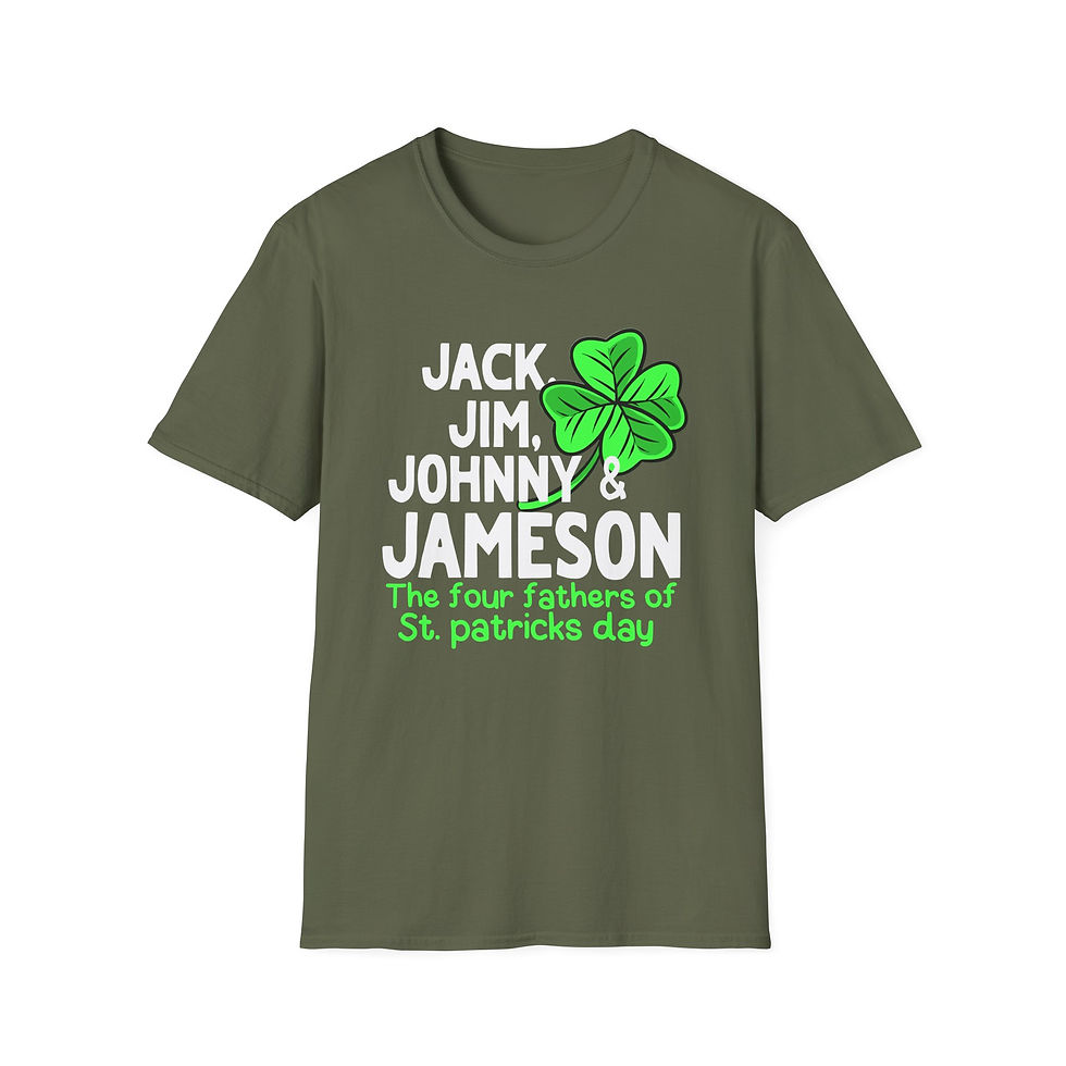 Thumbnail: St. Patrick's Day Women's T-shirt - Jack, Jim, Johnny & Jameson Design Fun Vibes