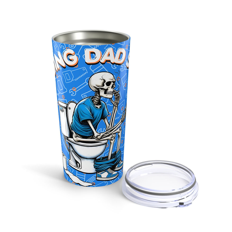 Thumbnail: Funny Skeleton Tumbler 20oz - Doing Dad Sh!t Humor Travel Cup for Dads