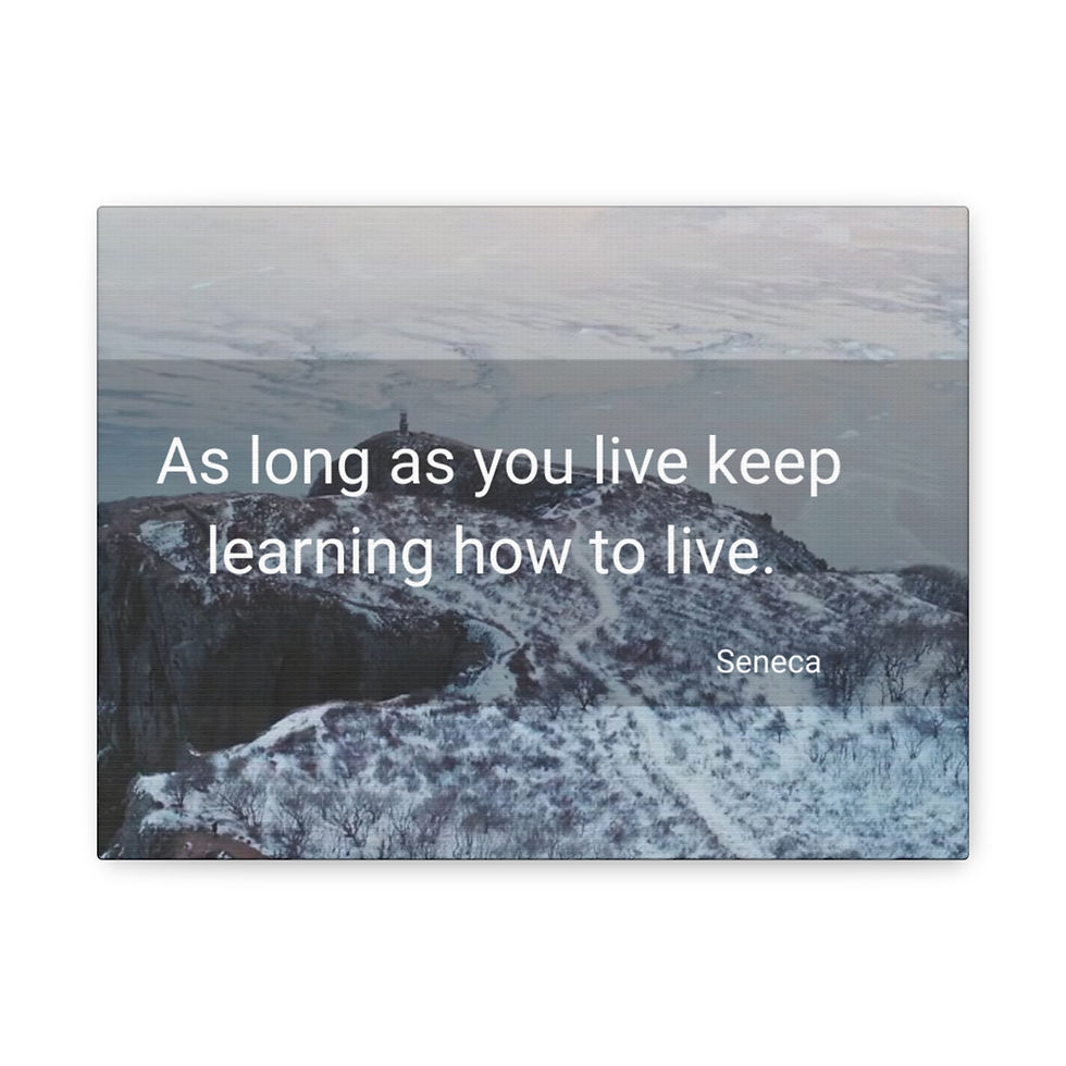 Thumbnail: Motivational Canvas Wall Art — "As long as you live..." — Seneca Positive Vibes