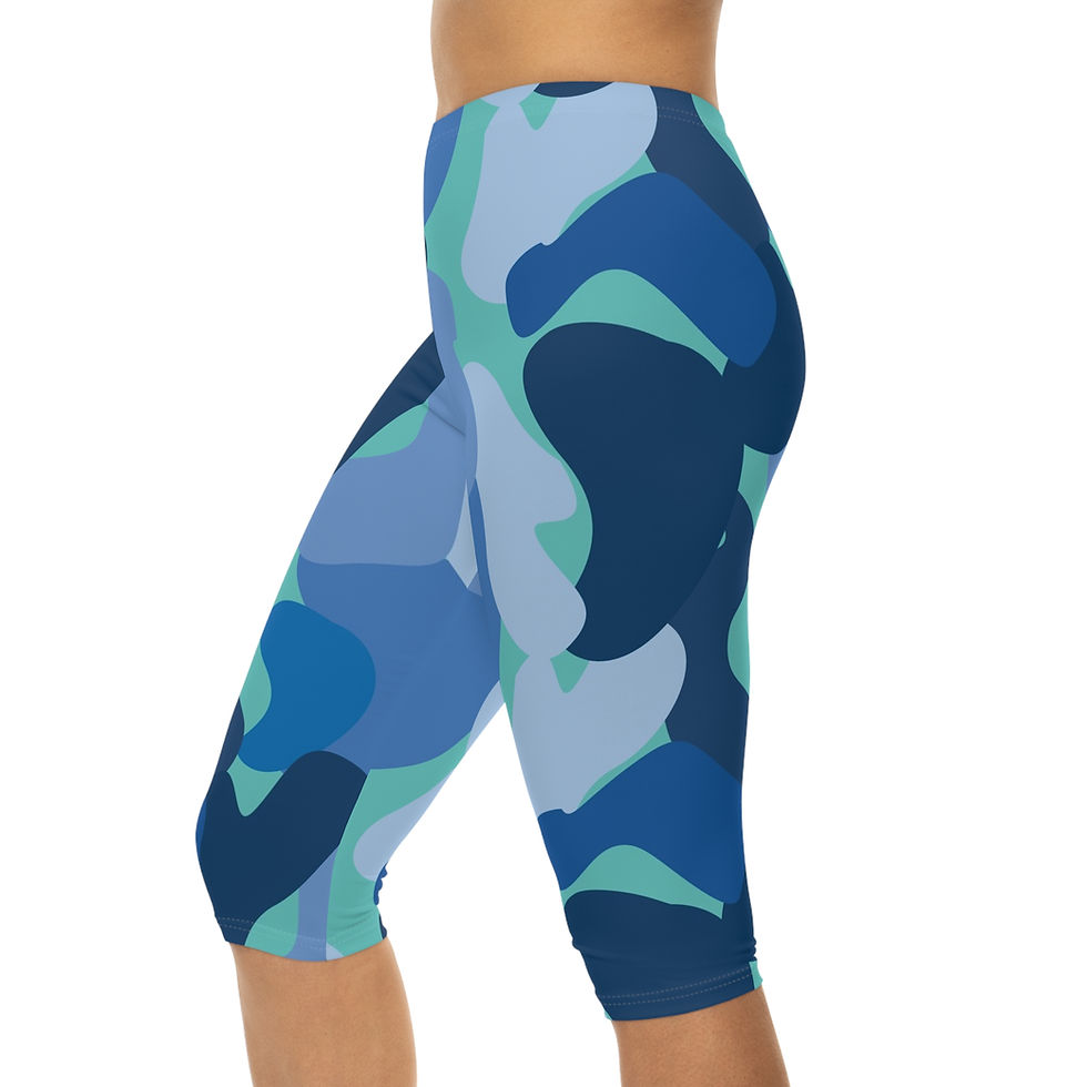 Thumbnail: Women’s Camo Capri Leggings - Stylish and Comfortable Fitness & Leisure Vibes
