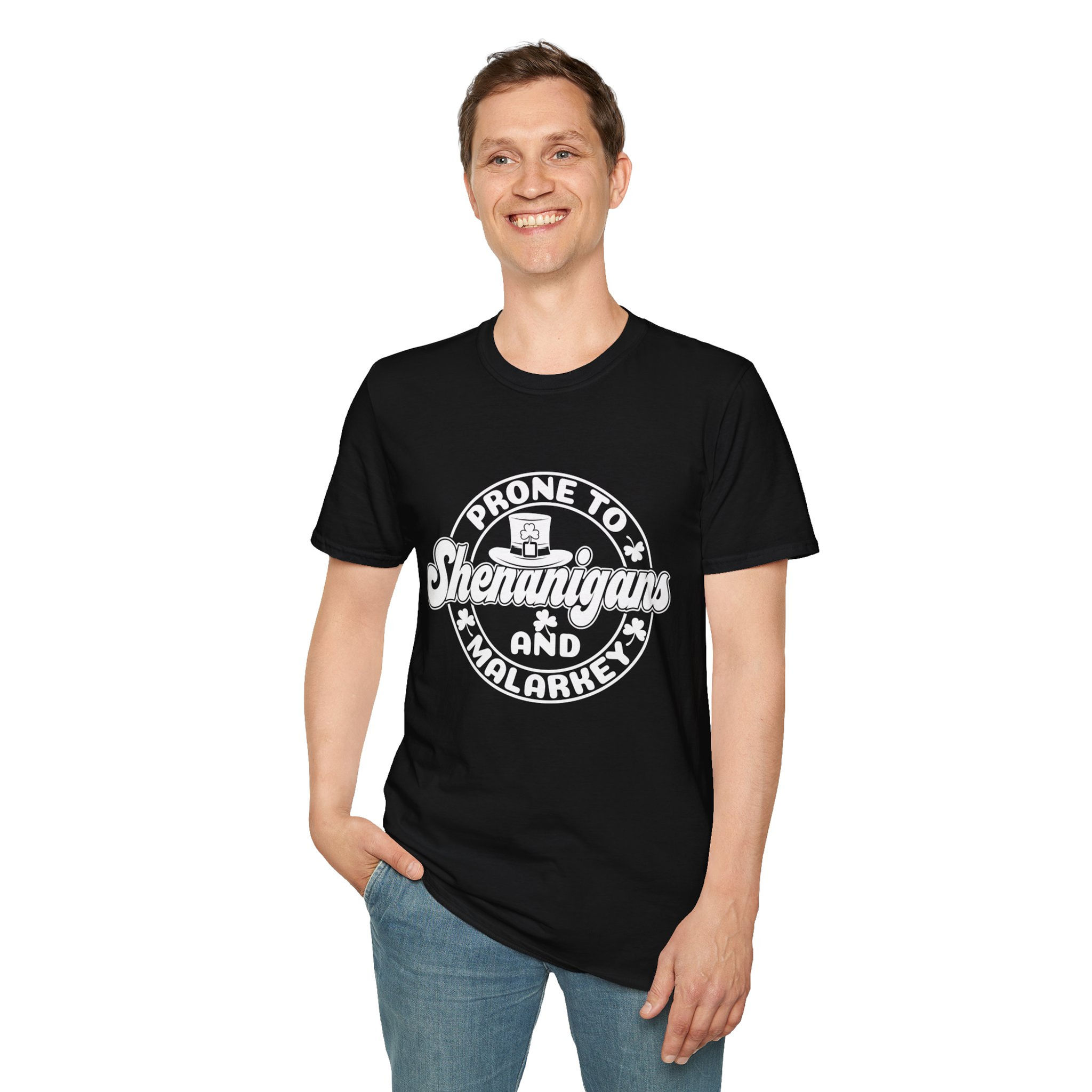 Men's Prone to Shenanigans Softstyle T-Shirt - Fun Graphic Tee for Casual Vibes