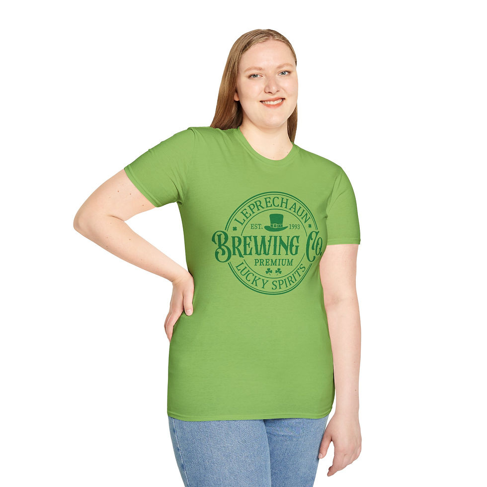 Thumbnail: Women's St. Patrick's Day Leprechaun Brewing Co. - Fun Softstyle Tee