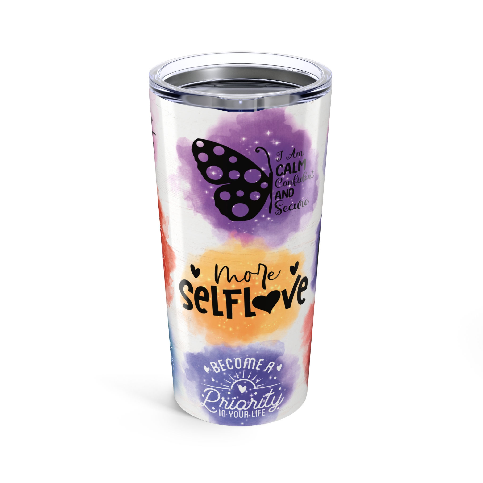 Inspirational Self-Love Tumbler 20oz | Positive Energy Affirmations Travel Mug