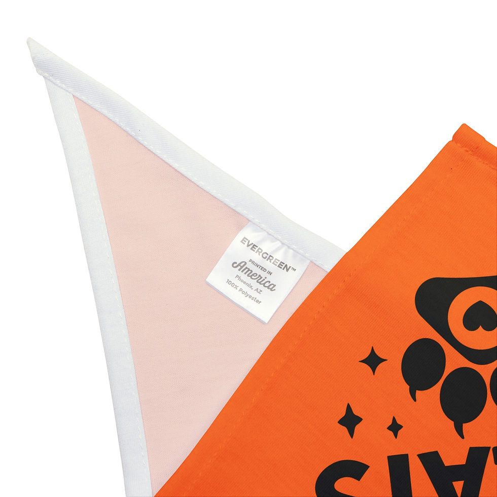 Thumbnail: Fun Orange Dog Bandana - 'Will Do Tricks for Treats' Perfect for Pets & Holidays