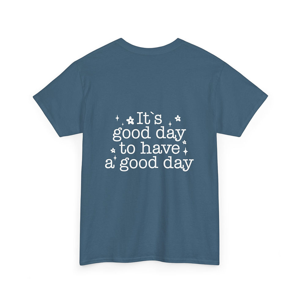 Thumbnail: Women's Heavy Cotton Tee - Positivity & Good Vibes Graphic Tee