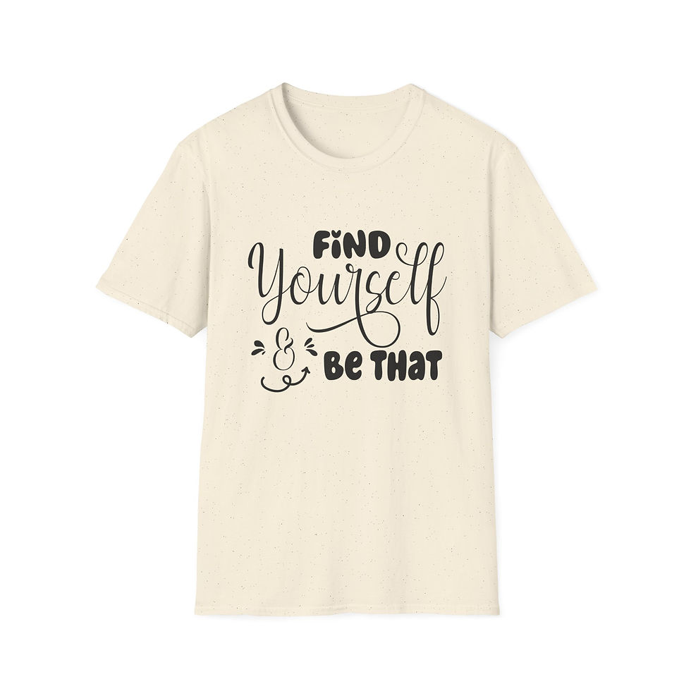 Thumbnail: Women's Inspirational Vibes Softstyle T-Shirt - 'Find Yourself & Be That'