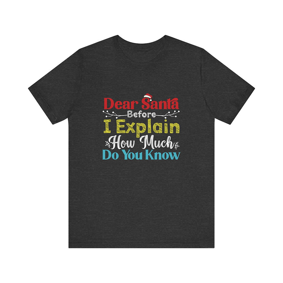 Thumbnail: Funny Christmas Tee - Dear Santa Before For I Explain Vibes