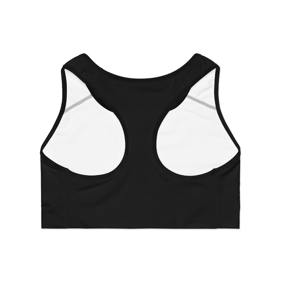 Thumbnail: Positive Energy Sports Bra for Active Women - Workout & Fitness Apparel Black