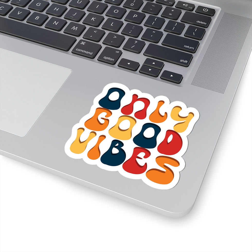 Thumbnail: Only Good Vibes Kiss-Cut Stickers - Uplifting Positive Energy Decor