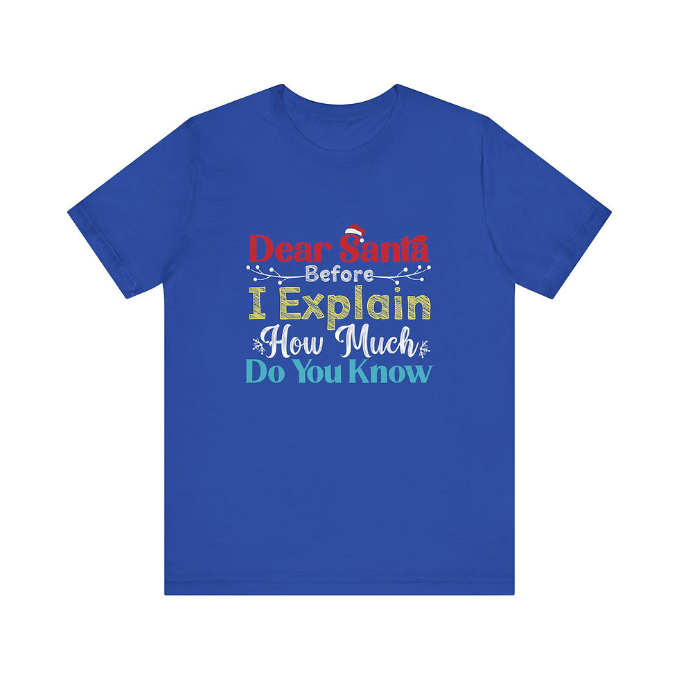 Thumbnail: Funny Christmas Tee - Dear Santa Before For I Explain Vibes