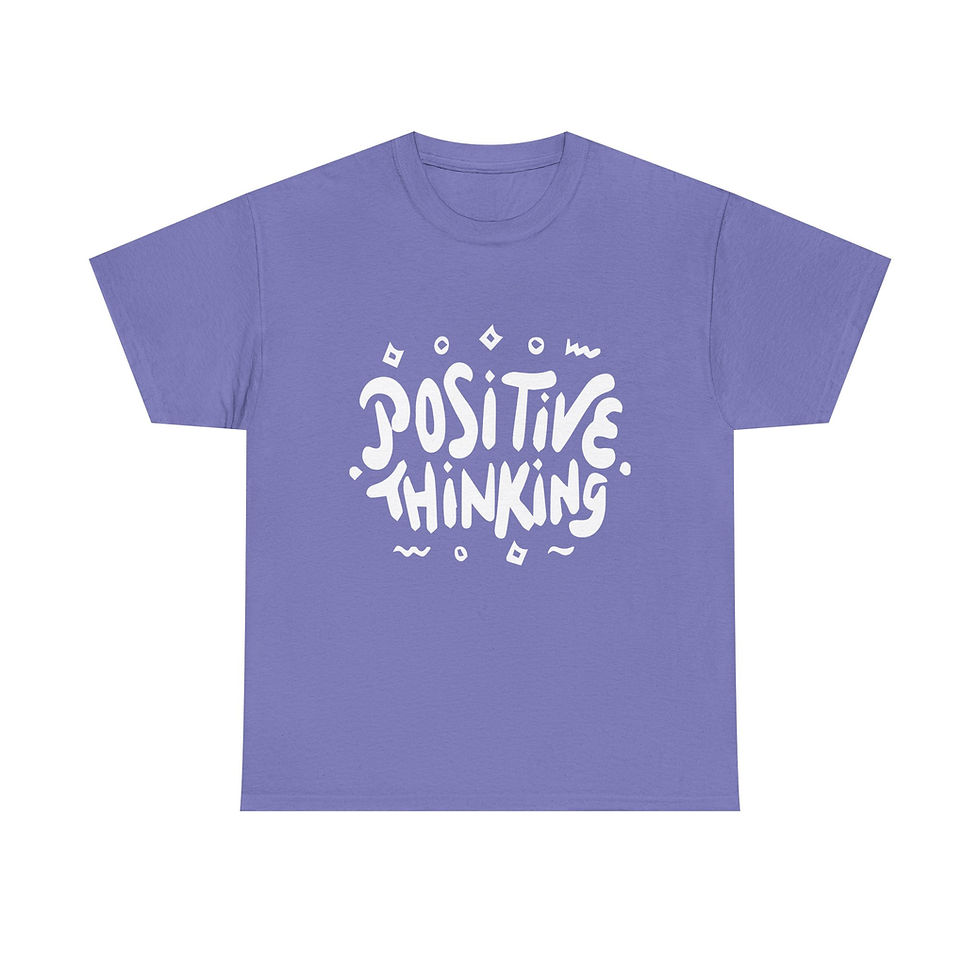 Thumbnail: Women's Positive Thinking Soft Cotton Tee - Motivational Good Vibes Casual Wear