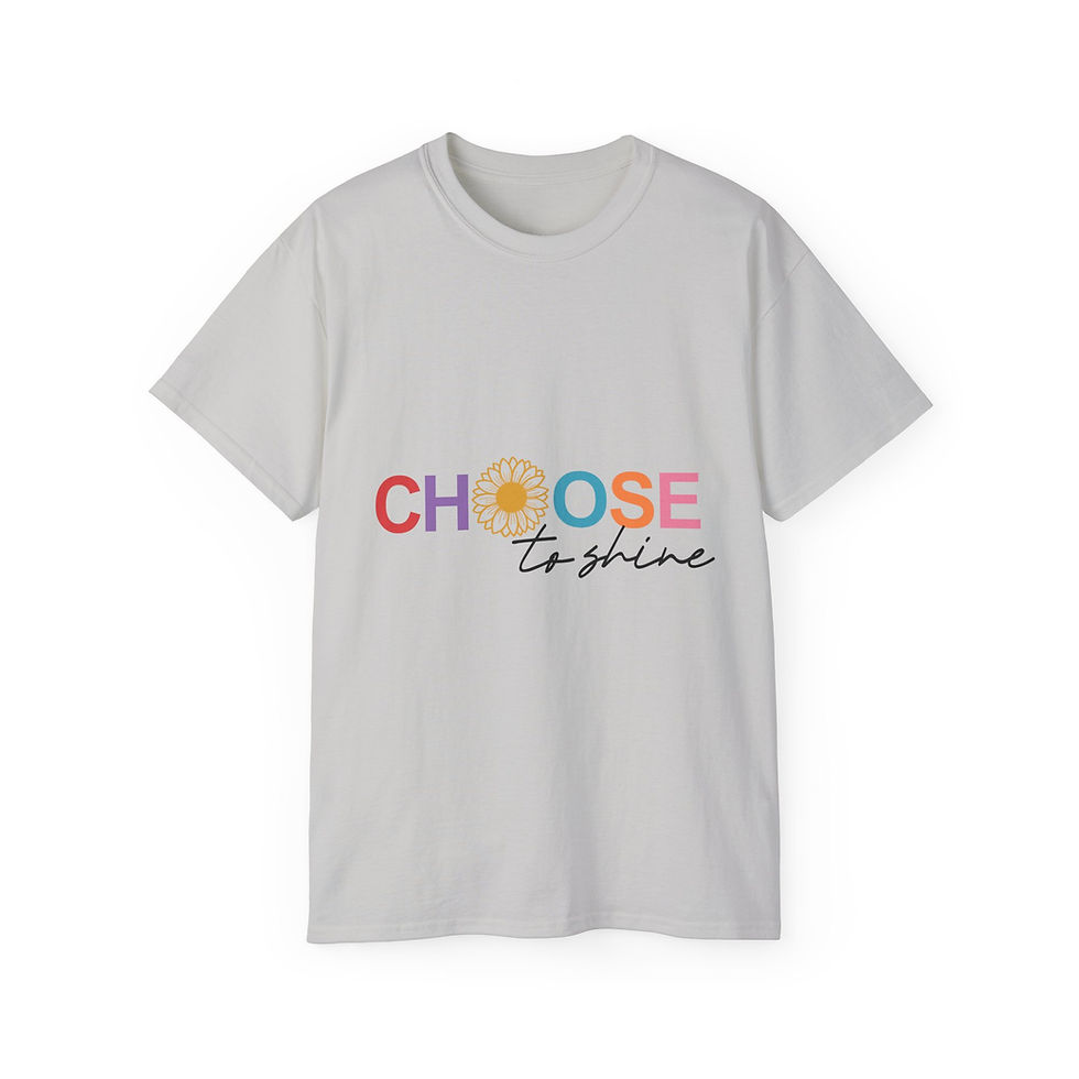 Thumbnail: Inspirational Soft Cotton Women's Tee - Choose to Shine Positive Energy T-shirt