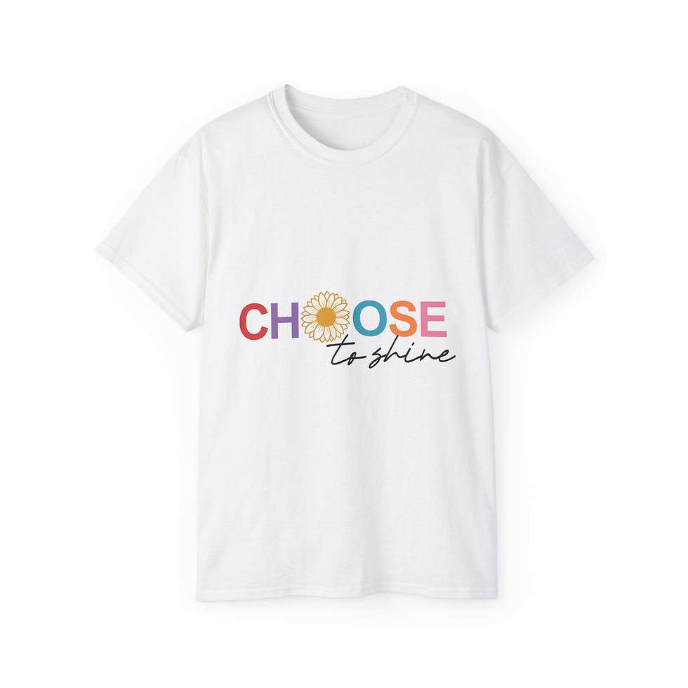 Thumbnail: Inspirational Soft Cotton Women's Tee - Choose to Shine Positive Energy T-shirt