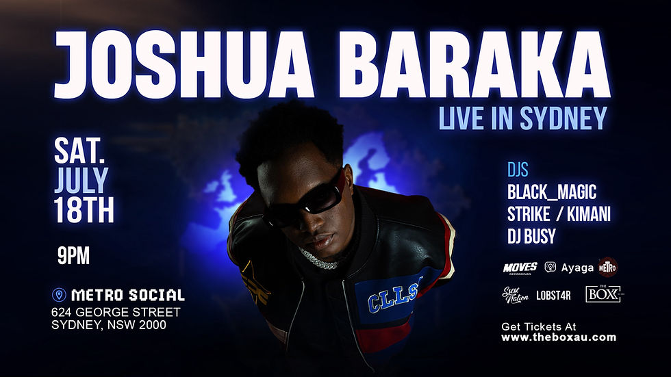 JOSHUA BARAKA LIVE IN SYDNEY!