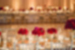Wedding Table with Red Flowers Decorations Orange County Call 949-374-7258