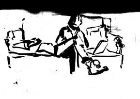 encre les pièces Laurent Herrou salon