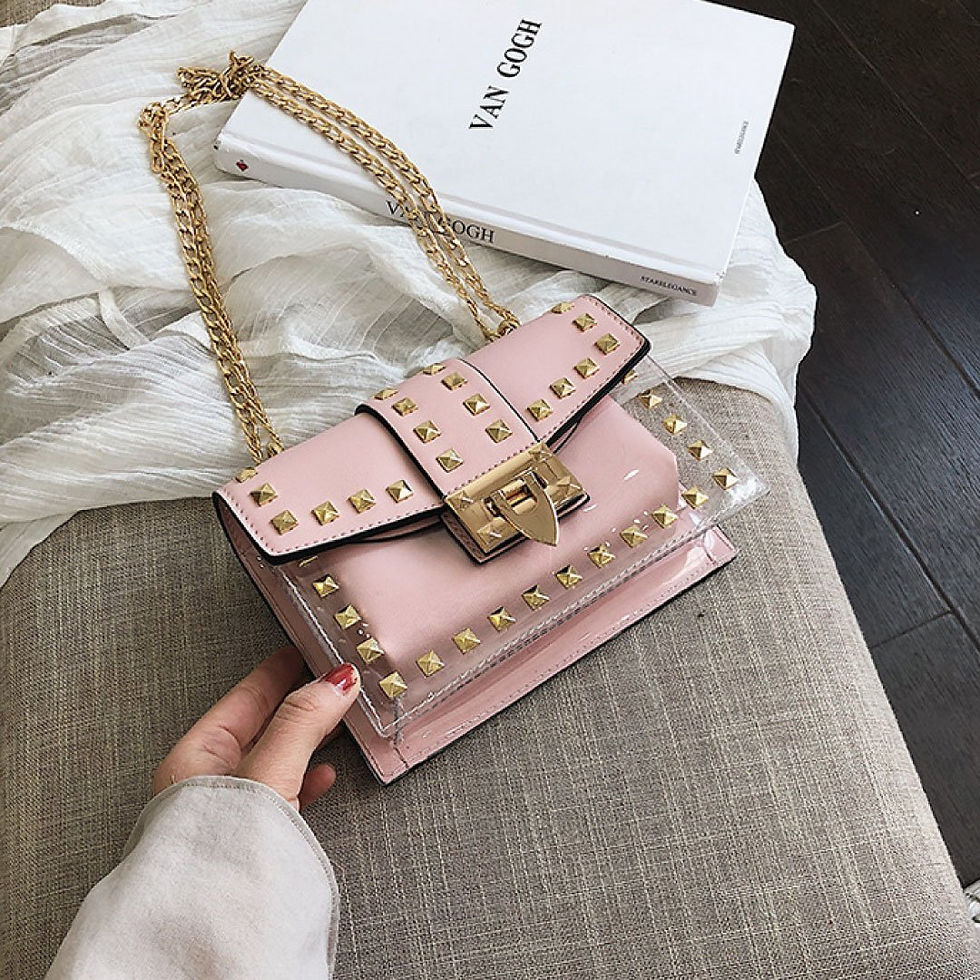 Thumbnail: Betty Shoulder Bag -Clear/Rose