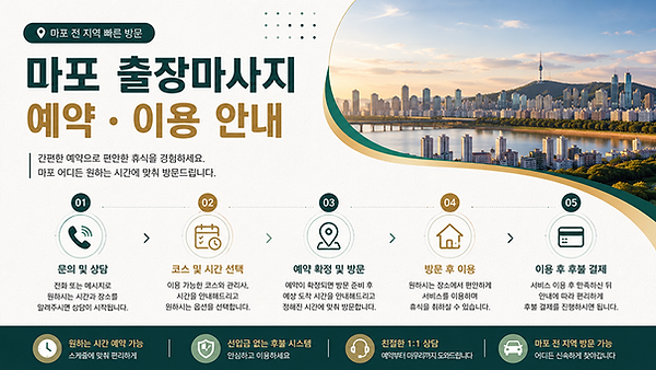 마포출장마사지 예약 안내