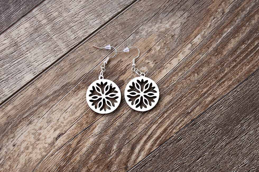 Thumbnail: Snowflake earrings