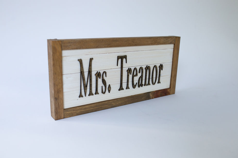 Thumbnail: Teachers 3D framed wooden name sign