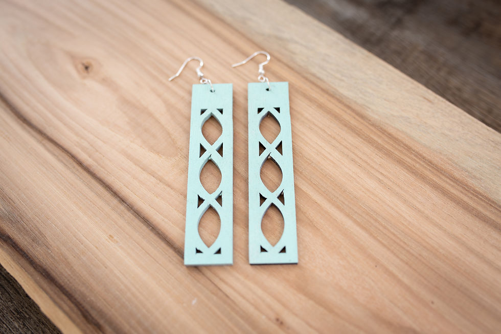 Thumbnail: Rectangle Drop Earrings