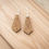 Thumbnail: Small Wooden Geometric Drop Earrings