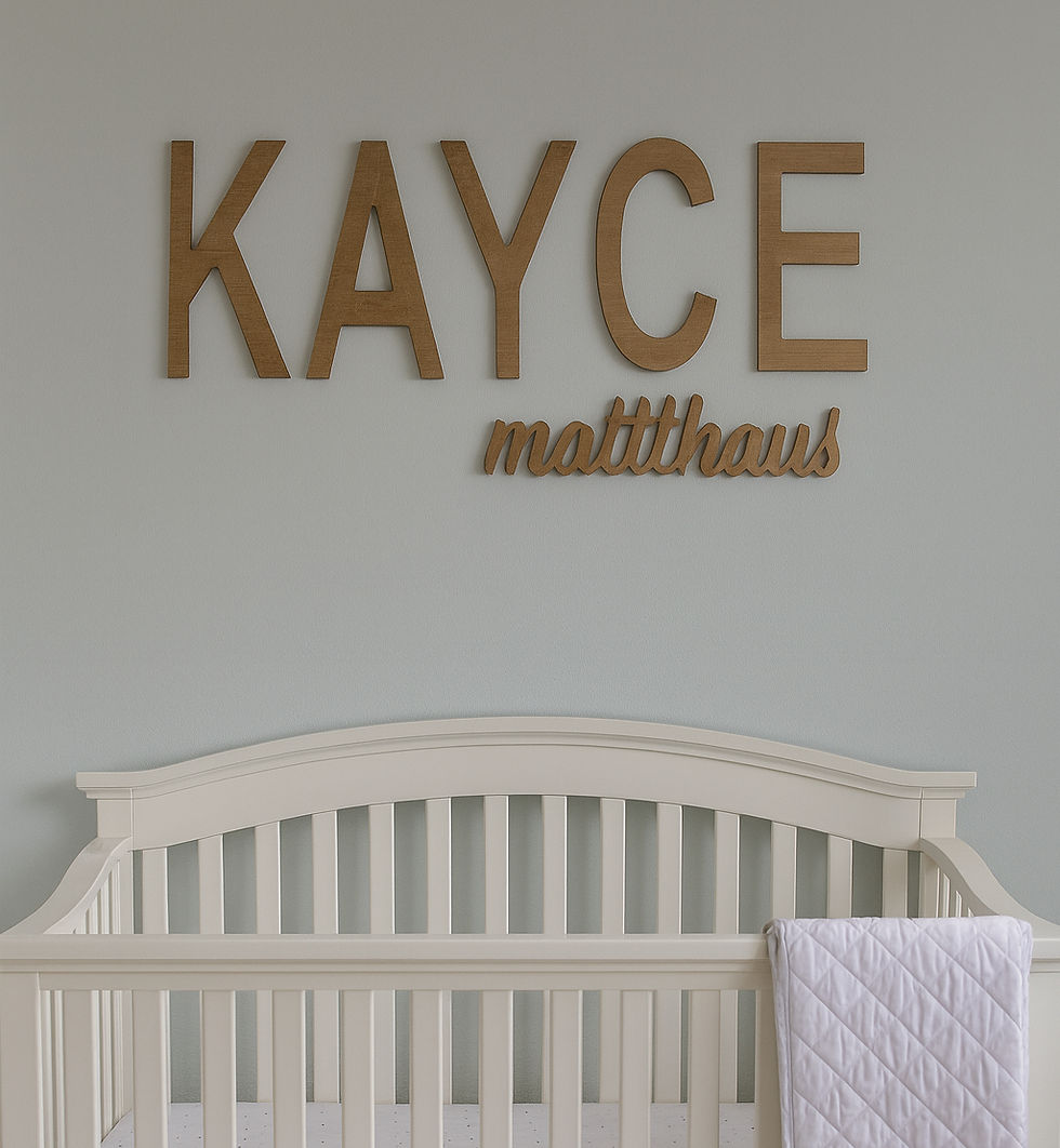 Wood Nursery Name Cut Outs